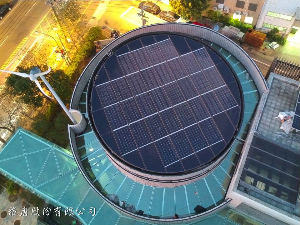 圓型太陽能防水型棚架｜太陽能光電天棚